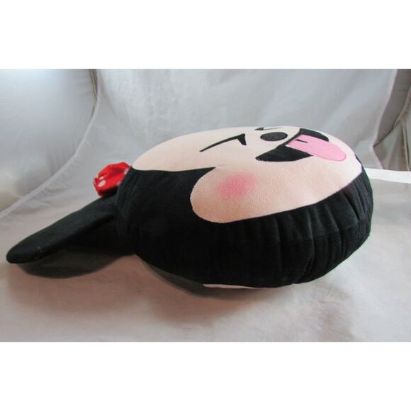 Disney Minnie Mouse Emoji Throw Pillow Round Ears 2 Sided Reversible 18 x 19 - Picture 5 of 8